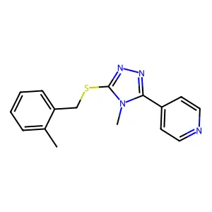4-(4-Methyl-5-((2-methylbenzyl)thio)-4H-1,2,4-triazol-3-YL)pyridine structure