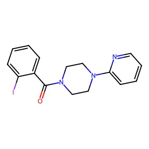 (2-Iodophenyl)-(4-pyridin-2-ylpiperazin-1-yl)methanone structure