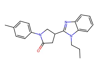 1-(4-Methylphenyl)-4-(1-propylbenzimidazol-2-yl)pyrrolidin-2-one structure