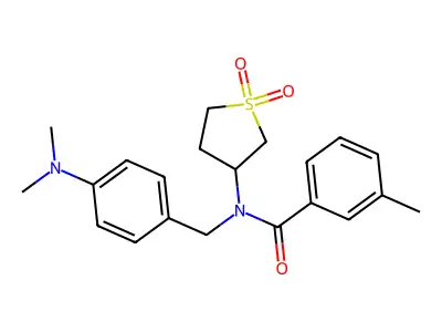 N-[4-(dimethylamino)benzyl]-N-(1,1-dioxidotetrahydrothiophen-3-yl)-3-methylbenzamide structure