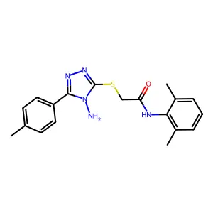2-{[4-amino-5-(4-methylphenyl)-4H-1,2,4-triazol-3-yl]sulfanyl}-N-(2,6-dimethylphenyl)acetamide structure