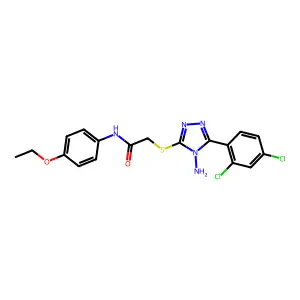 2-{[4-amino-5-(2,4-dichlorophenyl)-4H-1,2,4-triazol-3-yl]sulfanyl}-N-(4-ethoxyphenyl)acetamide structure