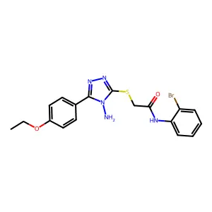 2-{[4-amino-5-(4-ethoxyphenyl)-4H-1,2,4-triazol-3-yl]sulfanyl}-N-(2-bromophenyl)acetamide structure