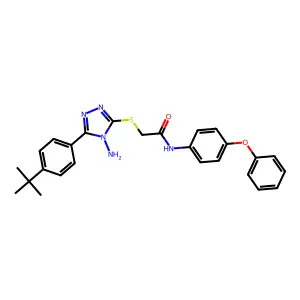 2-{[4-amino-5-(4-tert-butylphenyl)-4H-1,2,4-triazol-3-yl]sulfanyl}-N-(4-phenoxyphenyl)acetamide structure