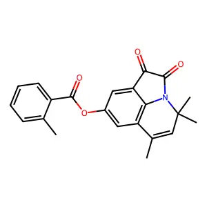 4,4,6-trimethyl-1,2-dioxo-1,2-dihydro-4H-pyrrolo[3,2,1-ij]quinolin-8-yl 2-methylbenzoate structure