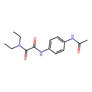 N-(4-acetamidophenyl)-N',N'-diethyloxamide structure