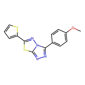 3-(4-Methoxyphenyl)-6-thiophen-2-yl-[1,2,4]triazolo[3,4-b][1,3,4]thiadiazole structure