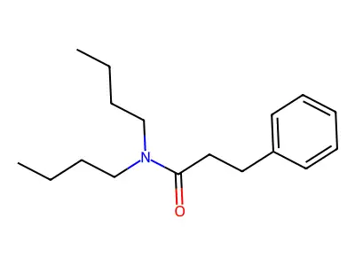 N,N-dibutyl-3-phenylpropanamide structure