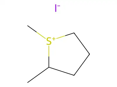 Thiophenium, tetrahydro-1,2-dimethyl-, iodide structure