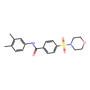 N-(3,4-dimethylphenyl)-4-(morpholine-4-sulfonyl)benzamide structure
