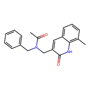 N-benzyl-N-((2-hydroxy-8-methylquinolin-3-yl)methyl)acetamide structure
