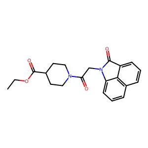 ethyl 1-[(2-oxobenzo[cd]indol-1(2H)-yl)acetyl]piperidine-4-carboxylate structure