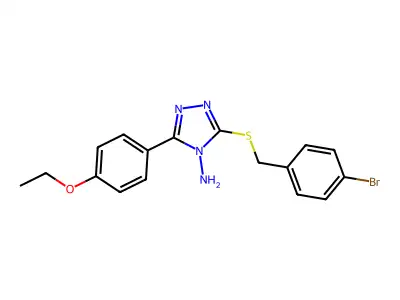 3-[(4-Bromophenyl)methylthio]-5-(4-ethoxyphenyl)-1,2,4-triazole-4-ylamine structure