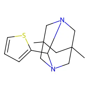 5,7-Dimethyl-2-(2-thienyl)-1,3-diazatricyclo[3.3.1.13,7]decane structure