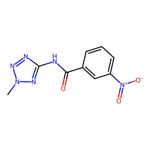 N-(2-methyltetrazol-5-yl)-3-nitrobenzamide structure