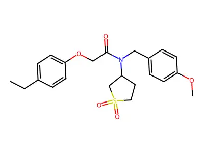N-(1,1-dioxidotetrahydrothiophen-3-yl)-2-(4-ethylphenoxy)-N-(4-methoxybenzyl)acetamide structure