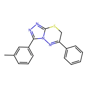 3-(3-methylphenyl)-6-phenyl-7H-[1,2,4]triazolo[3,4-b][1,3,4]thiadiazine structure