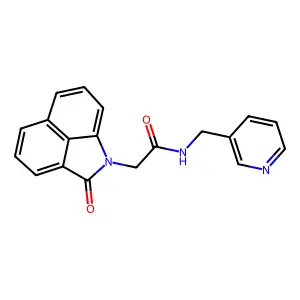 2-(2-oxobenzo[cd]indol-1(2H)-yl)-N-(3-pyridinylmethyl)acetamide structure