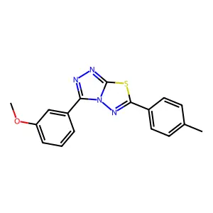 3-(3-Methoxyphenyl)-6-(4-methylphenyl)-[1,2,4]triazolo[3,4-b][1,3,4]thiadiazole structure