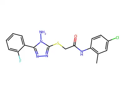 C17H15ClFN5OS structure