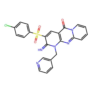 3-((4-Chlorophenyl)sulfonyl)-2-imino-1-(pyridin-3-ylmethyl)-1H-dipyrido[1,2-a:2',3'-d]pyrimidin-5(2H)-one structure
