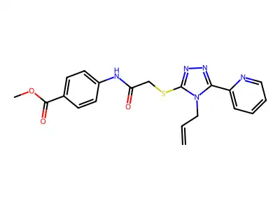ME 4-((((4-Allyl-5-(2-pyridinyl)-4H-1,2,4-triazol-3-YL)thio)AC)amino)benzoate structure