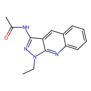 N-(1-ethylpyrazolo[3,4-b]quinolin-3-yl)acetamide structure