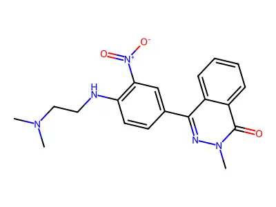 4-(4-{[2-(dimethylamino)ethyl]amino}-3-nitrophenyl)-2-methylphthalazin-1(2H)-one structure