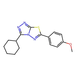 4-(3-Cyclohexyl[1,2,4]triazolo[3,4-b][1,3,4]thiadiazol-6-yl)phenyl methyl ether structure