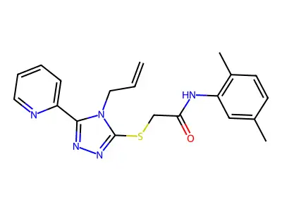 N-(2,5-dimethylphenyl)-2-{[4-(prop-2-en-1-yl)-5-(pyridin-2-yl)-4H-1,2,4-triazol-3-yl]sulfanyl}acetamide structure