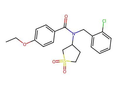 N-(2-chlorobenzyl)-N-(1,1-dioxidotetrahydrothiophen-3-yl)-4-ethoxybenzamide structure