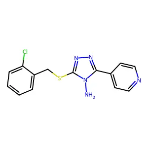 3-[(2-Chlorophenyl)methylthio]-5-(4-pyridyl)-1,2,4-triazole-4-ylamine structure