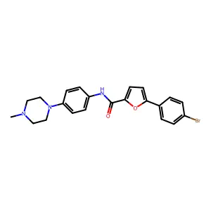 5-(4-bromophenyl)-N-[4-(4-methylpiperazin-1-yl)phenyl]furan-2-carboxamide structure