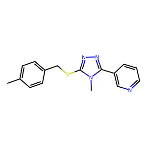 3-(4-methyl-5-{[(4-methylphenyl)methyl]sulfanyl}-4H-1,2,4-triazol-3-yl)pyridine structure