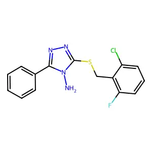 3-[(6-Chloro-2-fluorophenyl)methylthio]-5-phenyl-1,2,4-triazole-4-ylamine structure