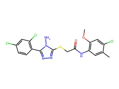 C18H16Cl3N5O2S structure