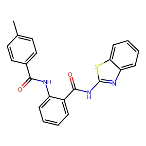 N-(1,3-benzothiazol-2-yl)-2-[(4-methylbenzoyl)amino]benzamide structure