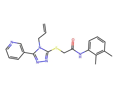 N-(2,3-dimethylphenyl)-2-{[4-(prop-2-en-1-yl)-5-(pyridin-3-yl)-4H-1,2,4-triazol-3-yl]sulfanyl}acetamide structure