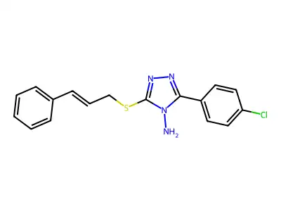 3-(4-Chlorophenyl)-5-((3-phenyl-2-propen-1-yl)thio)-4H-1,2,4-triazol-4-amine structure