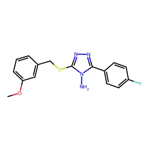 5-(4-Fluorophenyl)-3-[(3-methoxyphenyl)methylthio]-1,2,4-triazole-4-ylamine structure