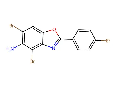 4,6-Dibromo-2-(4-bromophenyl)-1,3-benzoxazol-5-amine structure