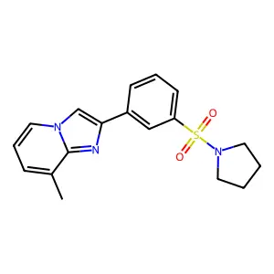 8-Methyl-2-[3-(pyrrolidin-1-ylsulfonyl)phenyl]imidazo[1,2-a]pyridine structure