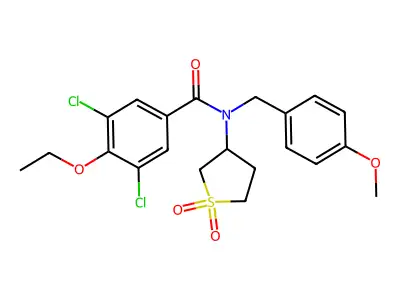 3,5-dichloro-N-(1,1-dioxidotetrahydrothiophen-3-yl)-4-ethoxy-N-(4-methoxybenzyl)benzamide structure
