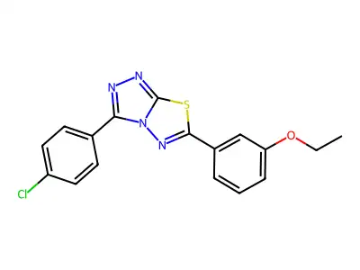 3-(4-Chlorophenyl)-6-(3-ethoxyphenyl)-[1,2,4]triazolo[3,4-b][1,3,4]thiadiazole structure