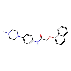N-[4-(4-methylpiperazin-1-yl)phenyl]-2-naphthalen-1-yloxyacetamide structure
