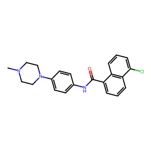 5-chloro-N-[4-(4-methylpiperazin-1-yl)phenyl]naphthalene-1-carboxamide structure