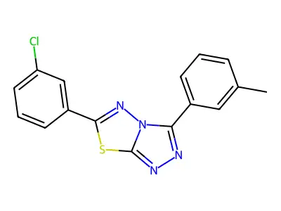 6-(3-Chlorophenyl)-3-(3-methylphenyl)-[1,2,4]triazolo[3,4-b][1,3,4]thiadiazole structure