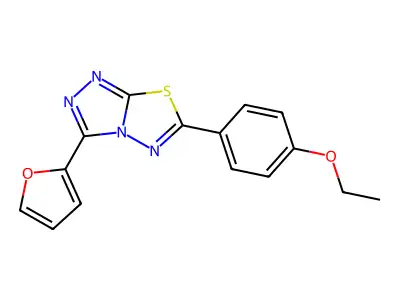 6-(4-Ethoxyphenyl)-3-(furan-2-yl)-[1,2,4]triazolo[3,4-b][1,3,4]thiadiazole structure