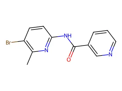 N-(5-bromo-6-methylpyridin-2-yl)pyridine-3-carboxamide structure