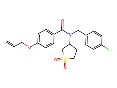N-(4-chlorobenzyl)-N-(1,1-dioxidotetrahydrothiophen-3-yl)-4-(prop-2-en-1-yloxy)benzamide structure